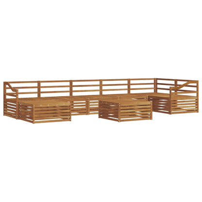 Set divani 8 pcs Naturale Legno di Acacia Massello