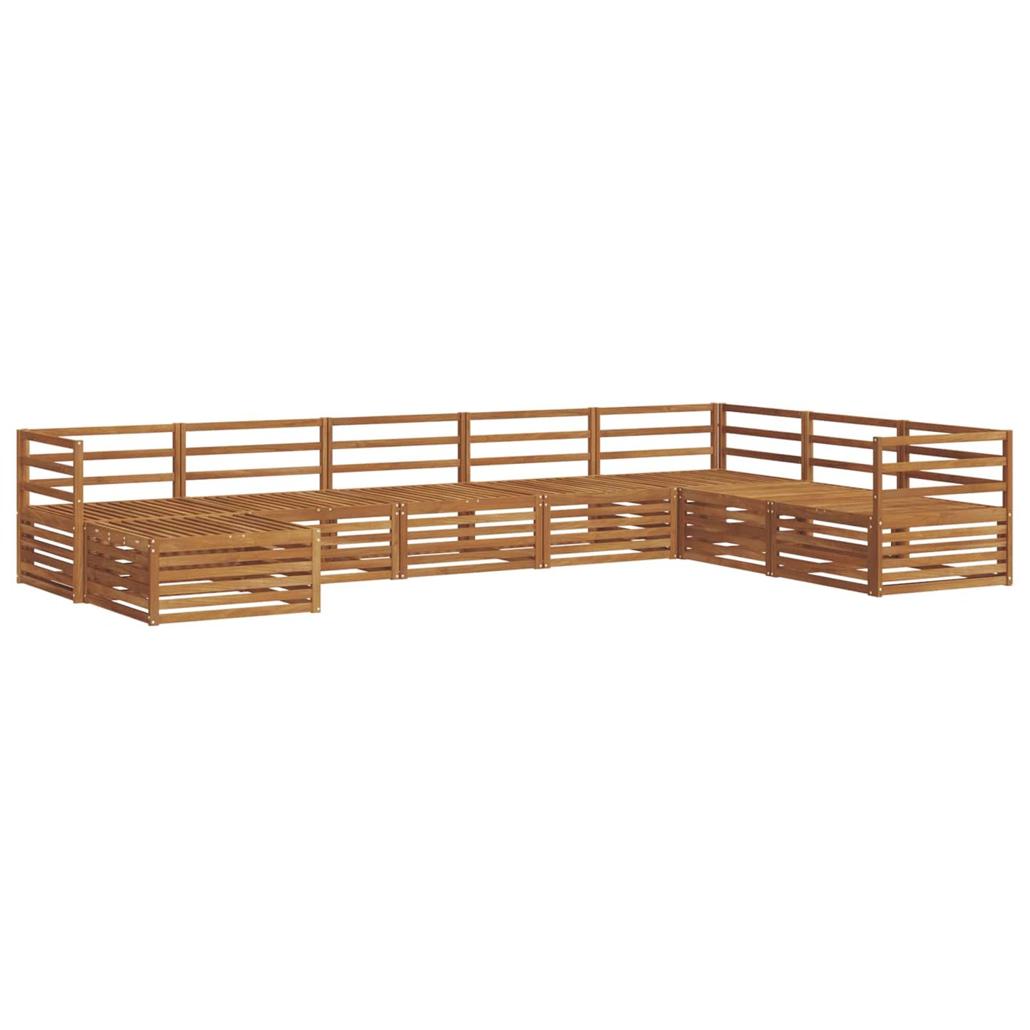 Set divani 8 pcs Naturale Legno di Acacia Massello