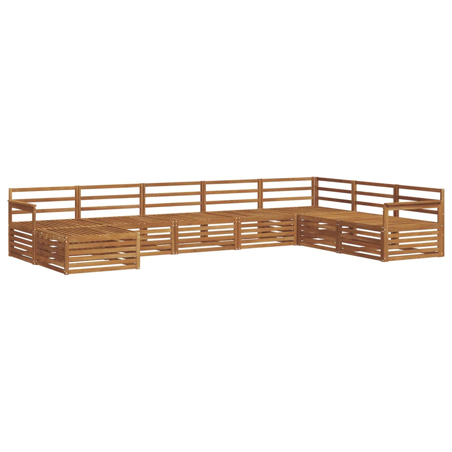 Set divani 8 pcs Naturale Legno di Acacia Massello