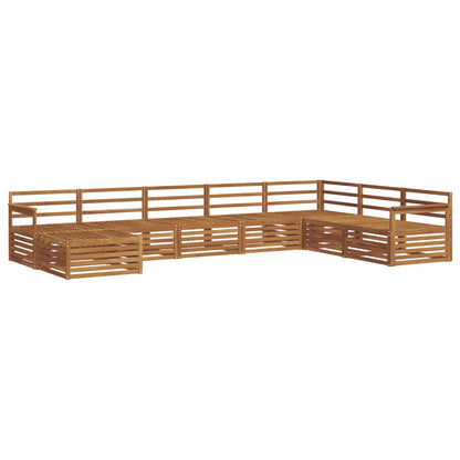 Set divani 8 pcs Naturale Legno di Acacia Massello