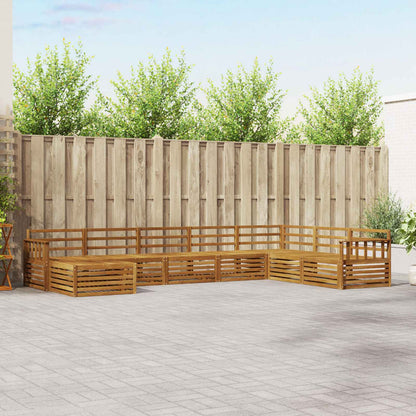 Set divani 8 pcs Naturale Legno di Acacia Massello