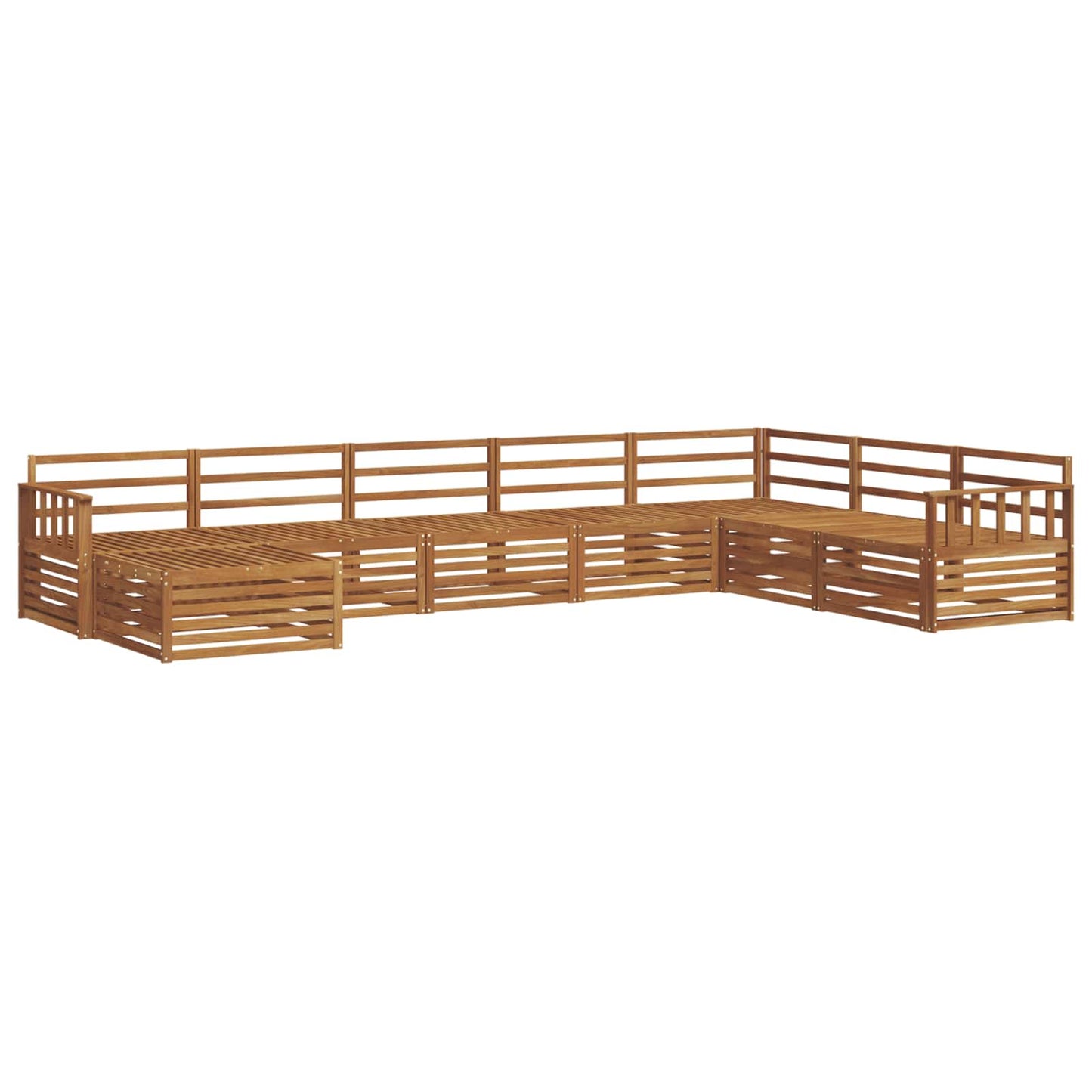 Set divani 8 pcs Naturale Legno di Acacia Massello