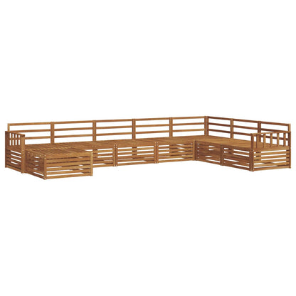Set divani 8 pcs Naturale Legno di Acacia Massello