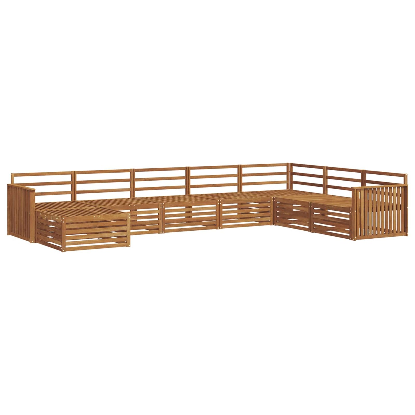 Set divani 8 pcs Naturale Legno di Acacia Massello