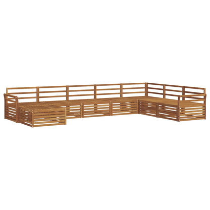 Set divani 8 pcs Naturale Legno di Acacia Massello
