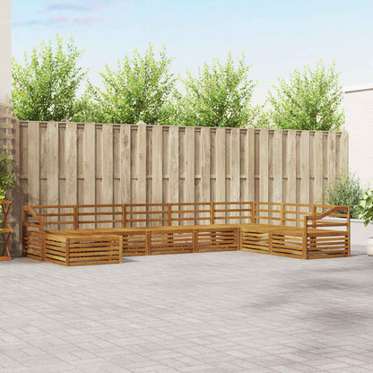 Set divani 8 pcs Naturale Legno di Acacia Massello