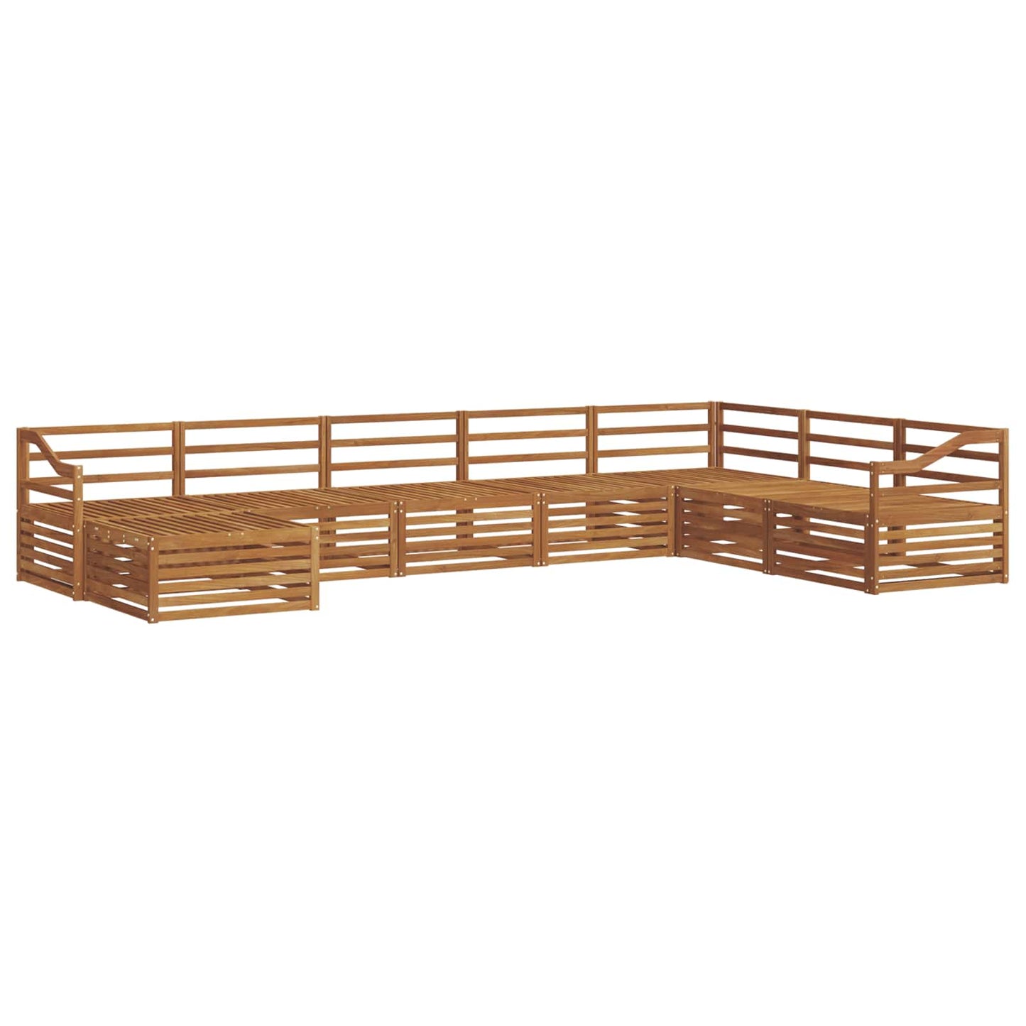 Set divani 8 pcs Naturale Legno di Acacia Massello