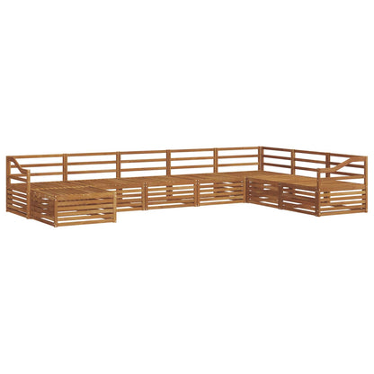 Set divani 8 pcs Naturale Legno di Acacia Massello