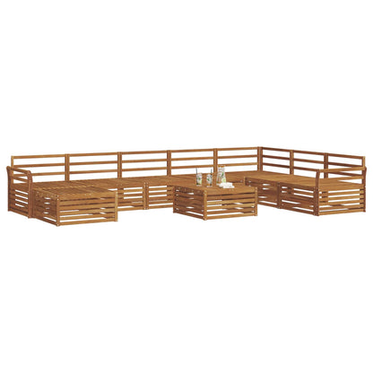 Set divani 9 pcs Naturale Legno di Acacia Massello