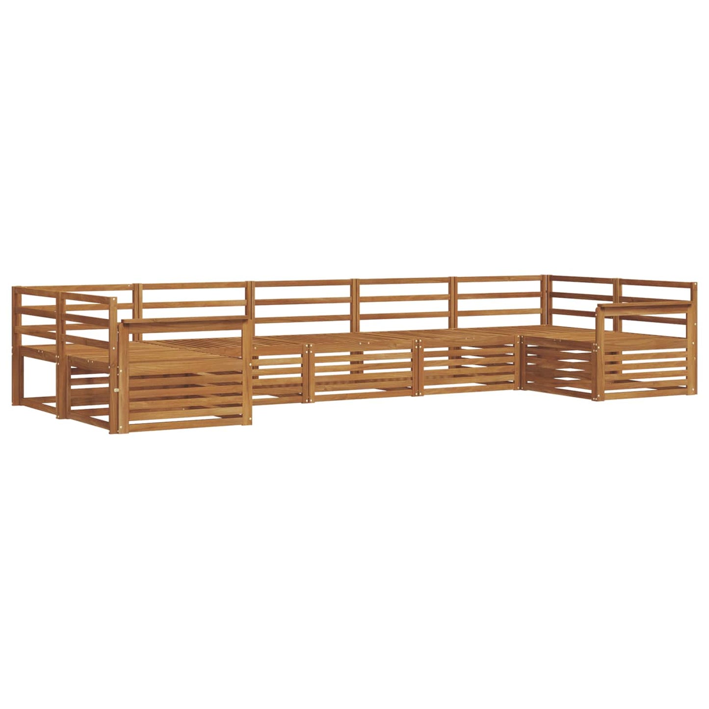 Set divani 7 pcs Naturale Legno di Acacia Massello
