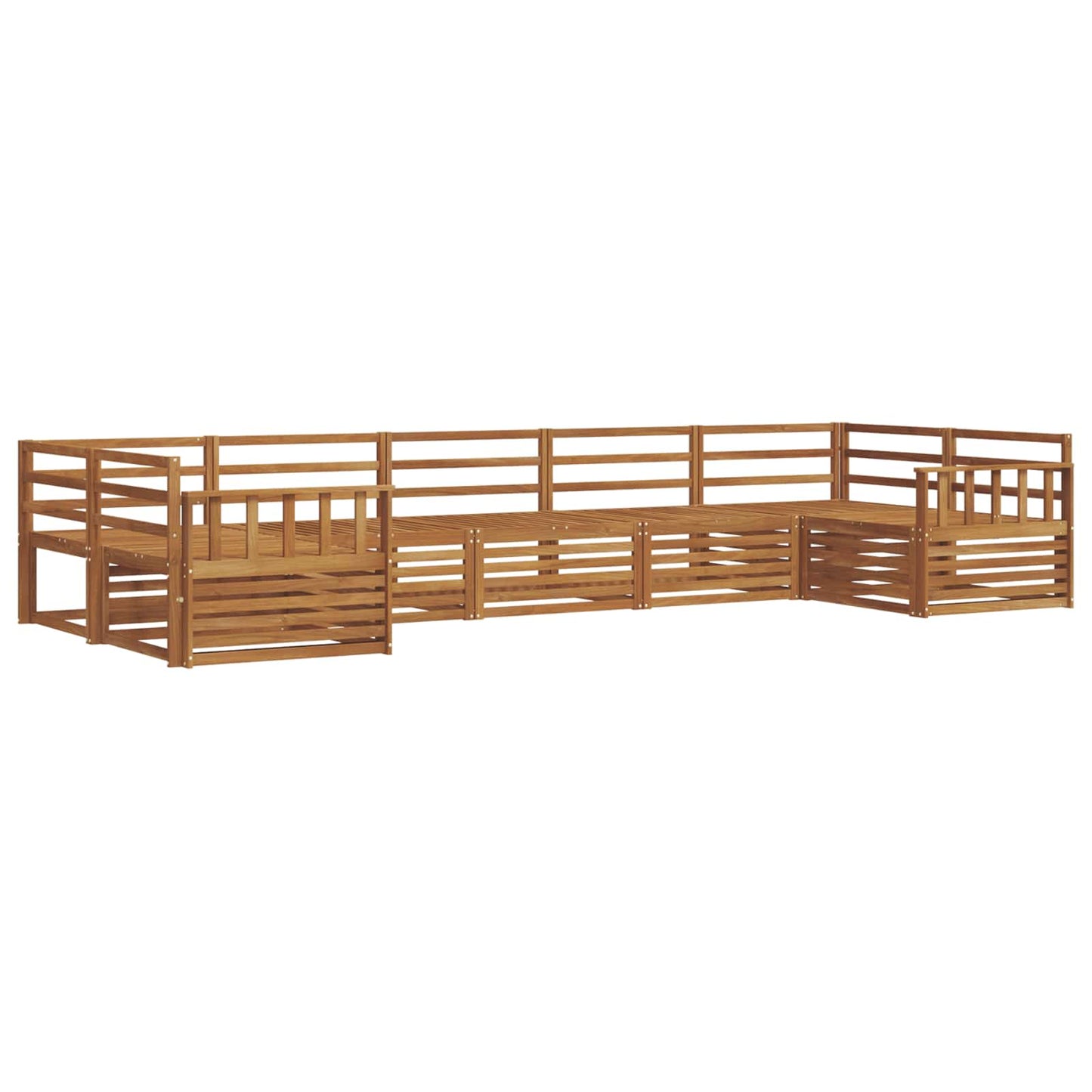Set divani 7 pcs Naturale Legno di Acacia Massello