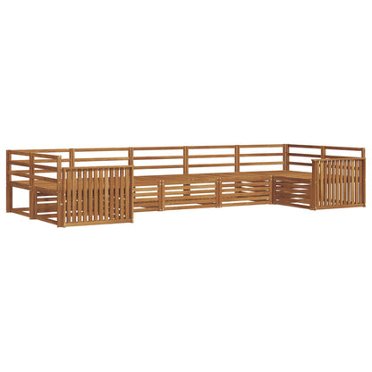 Set divani 7 pcs Naturale Legno di Acacia Massello