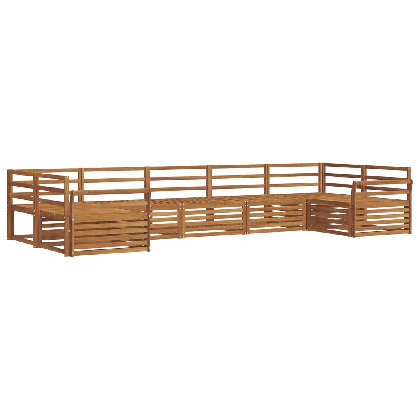 Set divani 7 pcs Naturale Legno di Acacia Massello