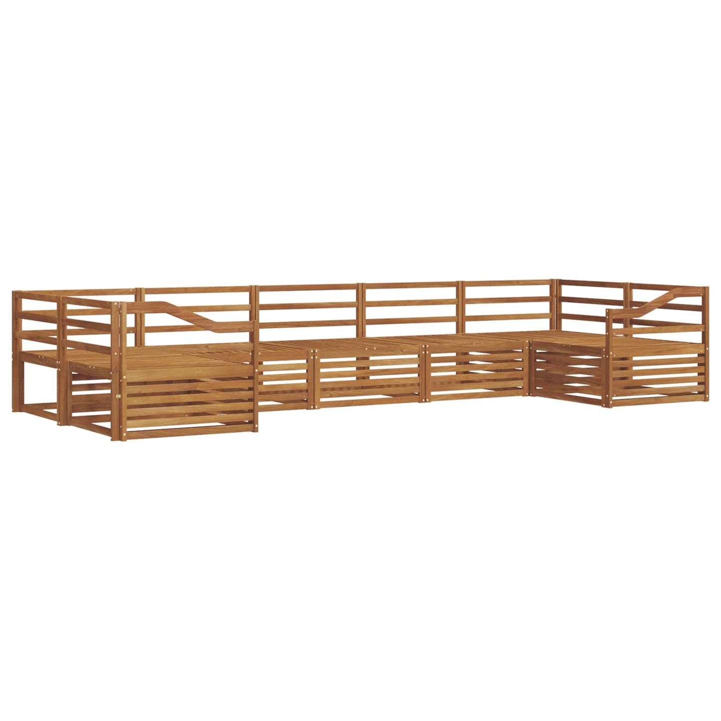 Set divani 7 pcs Naturale Legno di Acacia Massello