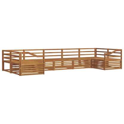 Set divani 7 pcs Naturale Legno di Acacia Massello