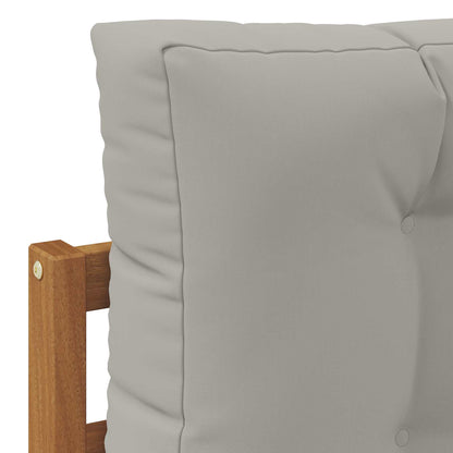 Set di divani da esterno 2 Pezzo Grigio Naturale e Chiaro