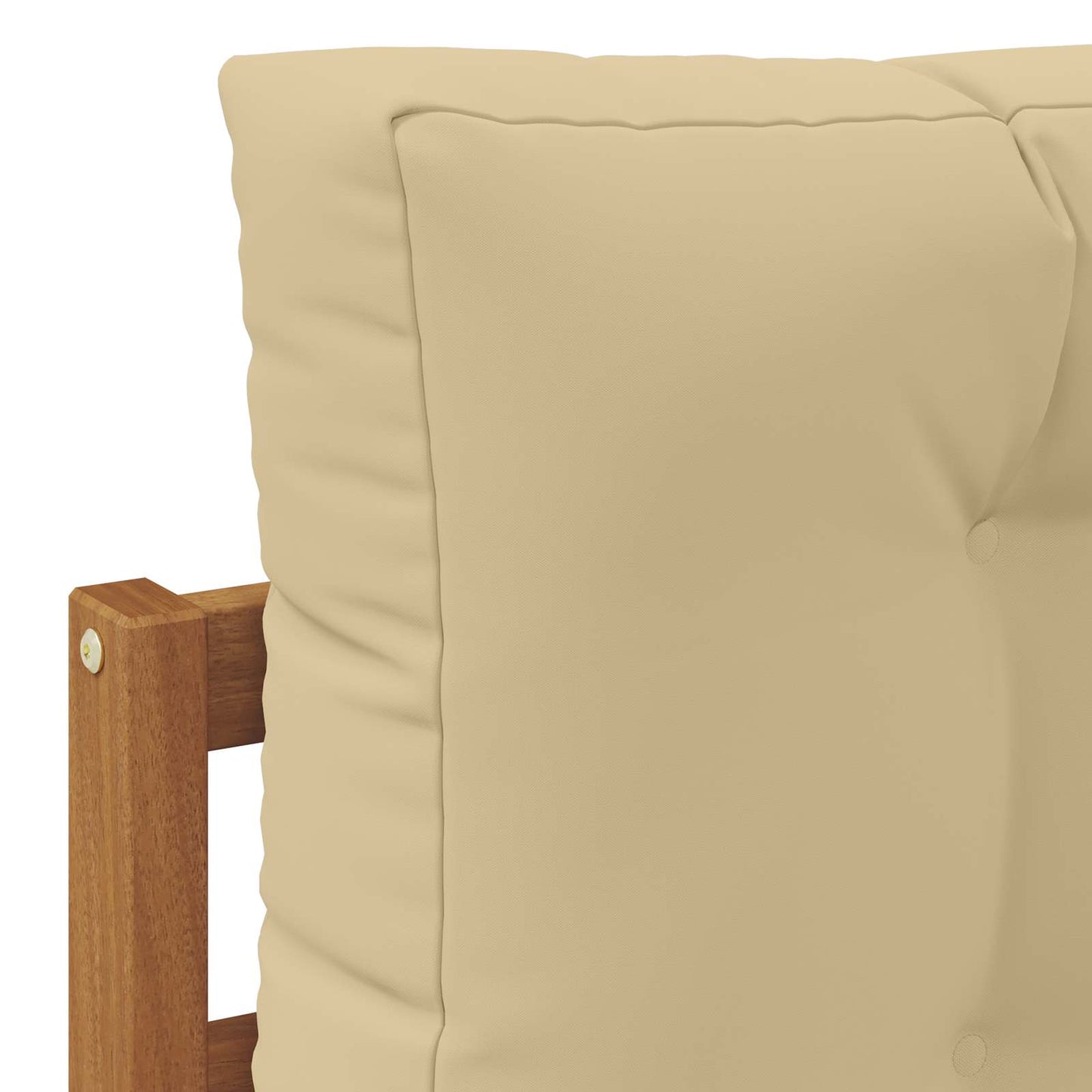 Set di divani da esterno con cuscino 2 Pezzo Naturale e Beige