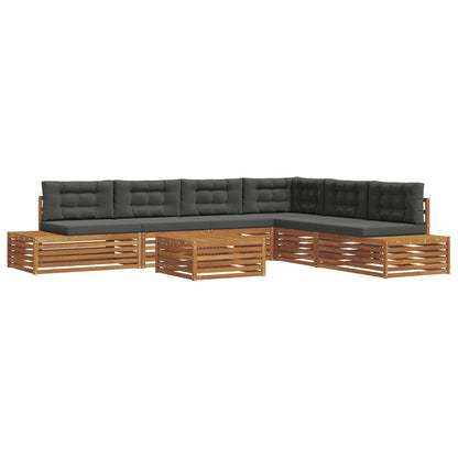 Set di divani da esterno 7 Pezzo Naturale e Antracite