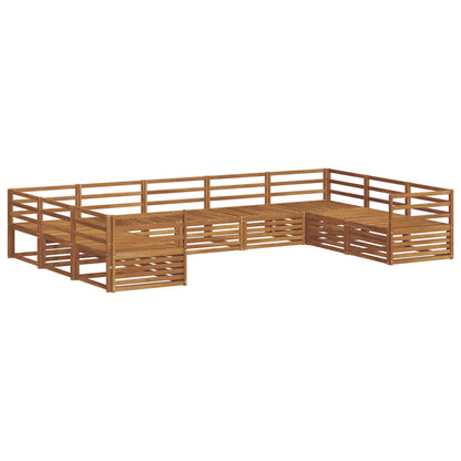Set divani 9 pcs Naturale Legno di Acacia Massello