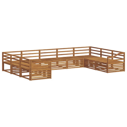 Set divani 9 pcs Naturale Legno di Acacia Massello