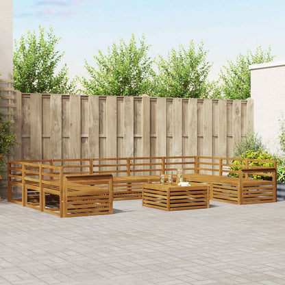 Set divani 10 pcs Naturale Legno di Acacia Massello