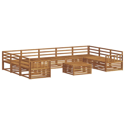 Set divani 10 pcs Naturale Legno di Acacia Massello