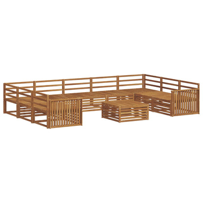 Set divani 10 pcs Naturale Legno di Acacia Massello
