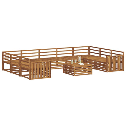 Set divani 10 pcs Naturale Legno di Acacia Massello