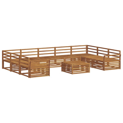Set divani 10 pcs Naturale Legno di Acacia Massello
