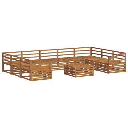 Set divani 10 pcs Naturale Legno di Acacia Massello