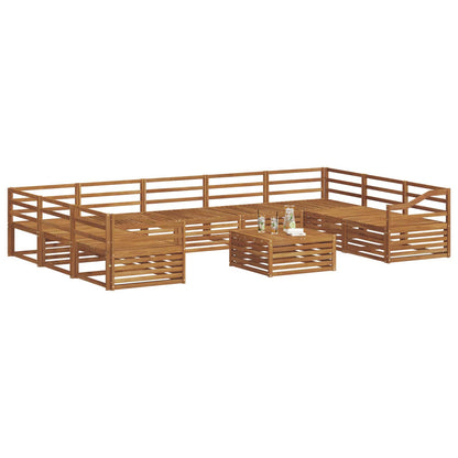 Set divani 10 pcs Naturale Legno di Acacia Massello
