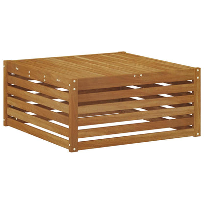 Set divani 11 pcs Naturale e Beige Legno di Acacia Massello
