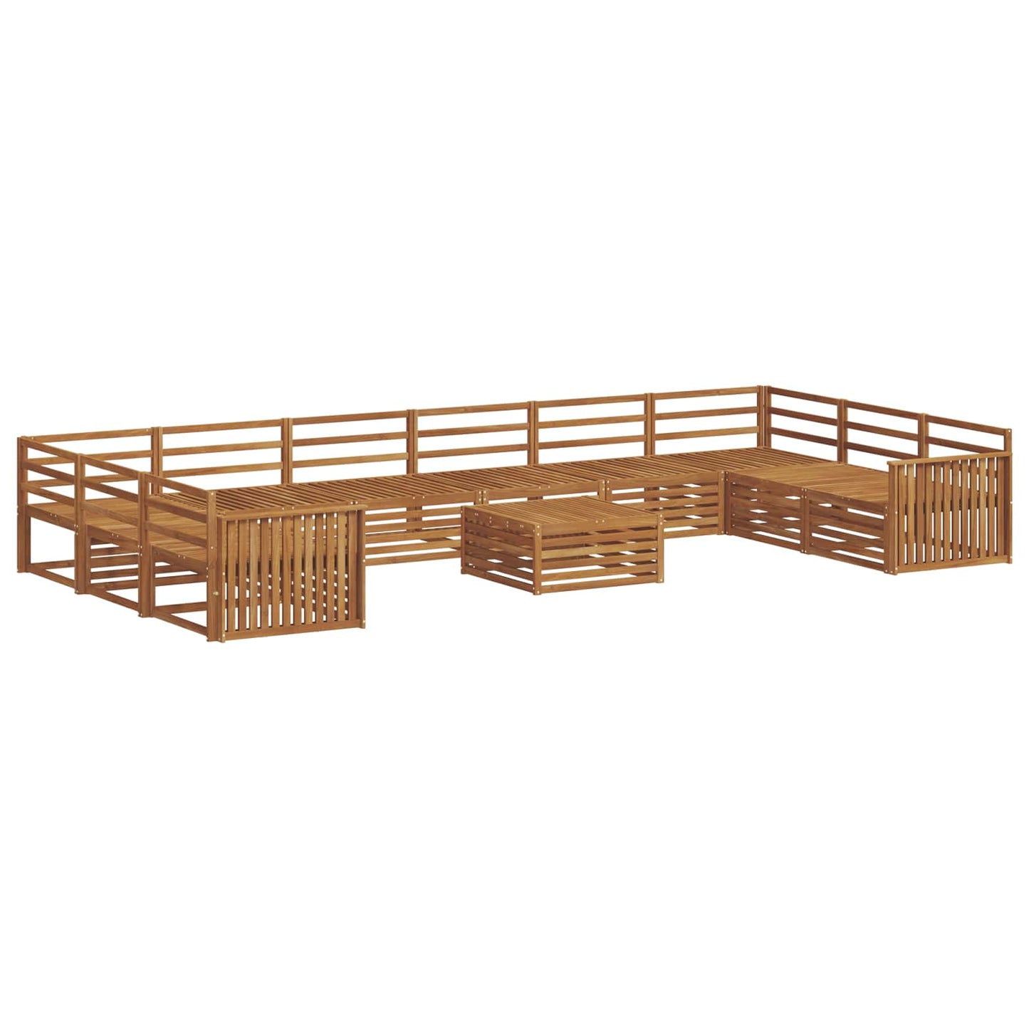 Set divani 11 pcs Naturale Legno di Acacia Massello