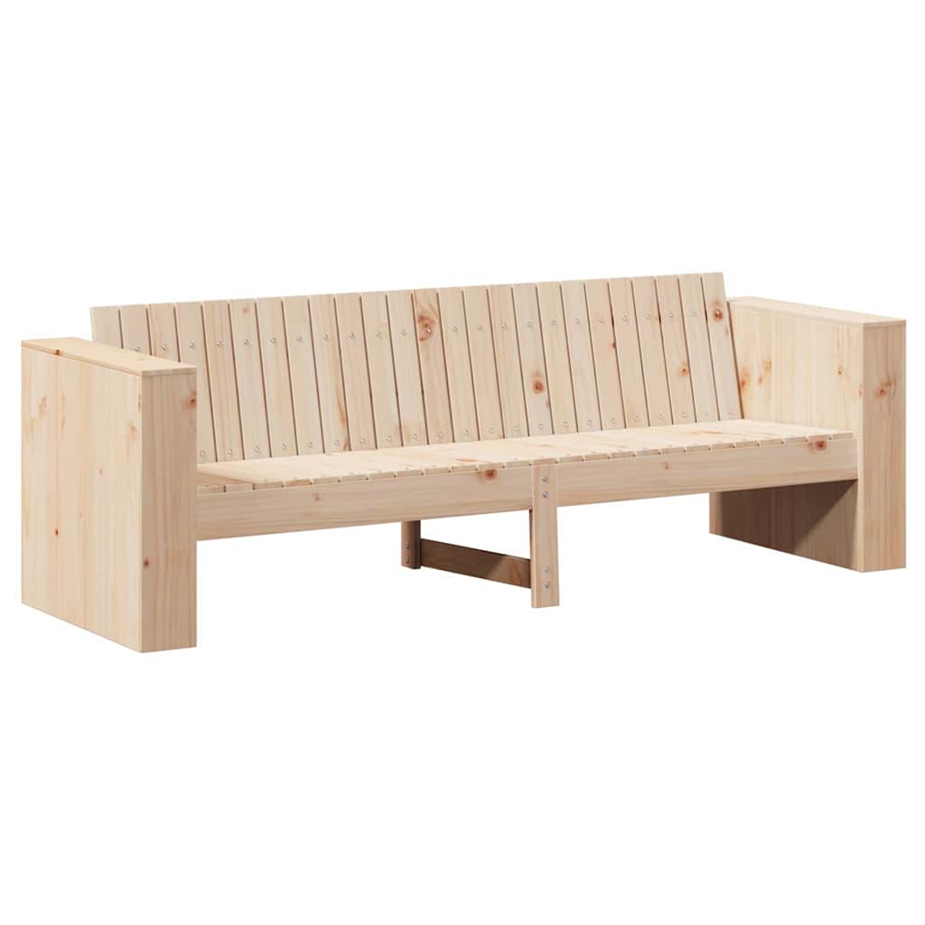 Divano da giardino Naturale 185,5 x 60 x 62 cm Pino massello