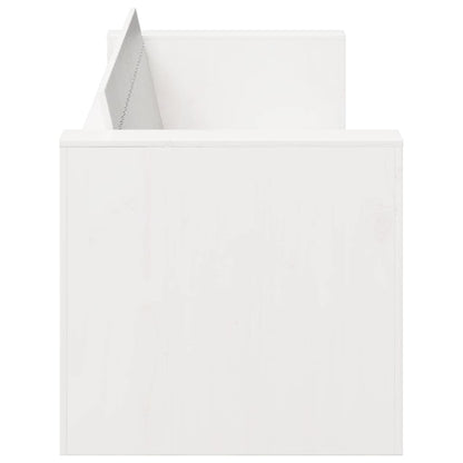 Divano da giardino Bianco 185,5 x 60 x 62 cm Pino massello