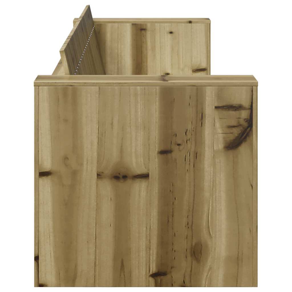 Divano da giardino Marrone 185,5 x 60 x 62 cm Pino massello