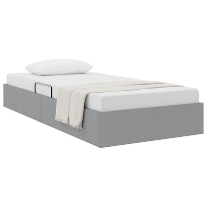 Letto con Contenitore Grigio chiaro 90 x 190 cm Tessuto