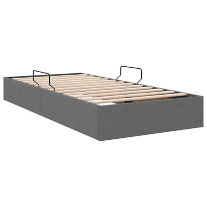 Letto con Contenitore Grigio scuro 90 x 190 cm Tessuto