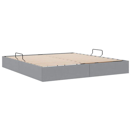 Letto con Contenitore Grigio chiaro 180 x 200 cm Tessuto