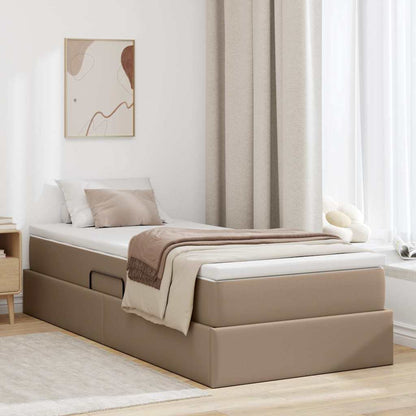 Letto con contenitore e materasso Cappuccino 90 x 190 cm