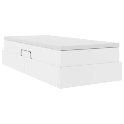 Letto con contenitore e materasso Bianco 90 x 200 cm