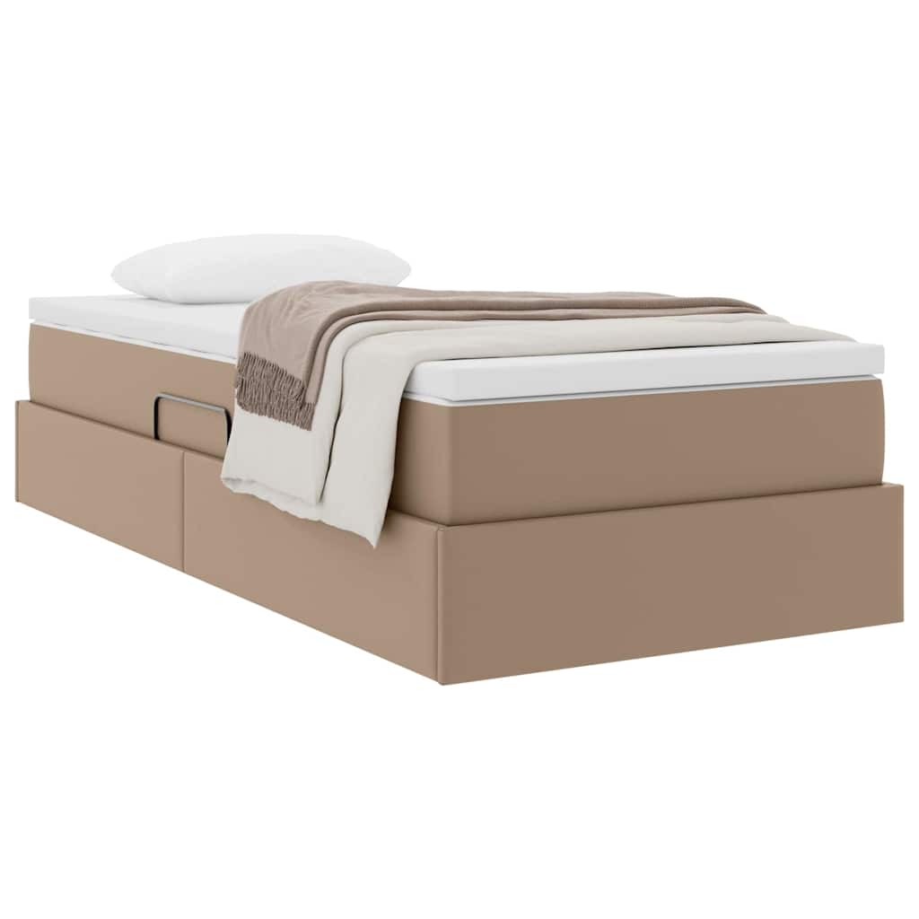 Letto con contenitore e materasso Cappuccino 90 x 200 cm