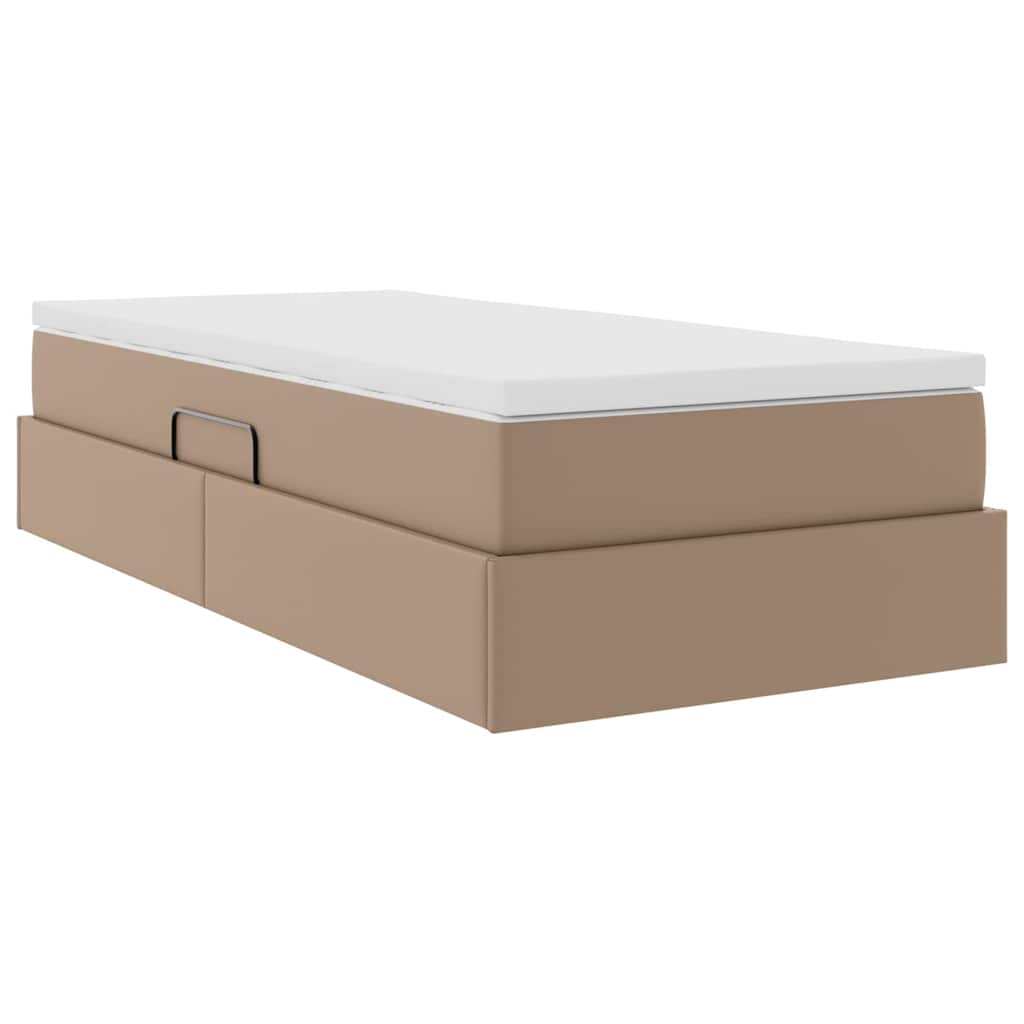 Letto con contenitore e materasso Cappuccino 100 x 200 cm