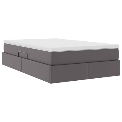 Letto con contenitore e materasso Grigio 120 x 190 cm