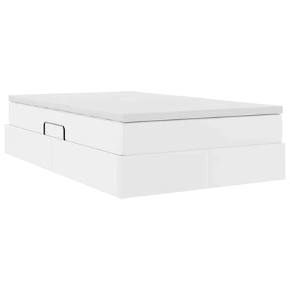 Letto con contenitore e materasso Bianco 120 x 200 cm