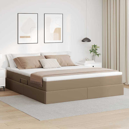 Letto con contenitore e materasso Cappuccino 180 x 200 cm
