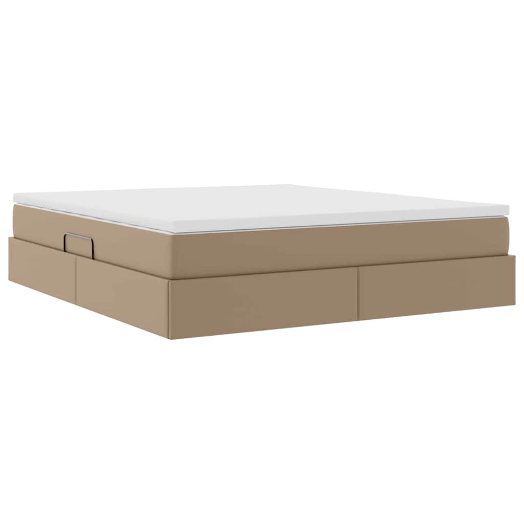 Letto con contenitore e materasso Cappuccino 180 x 200 cm