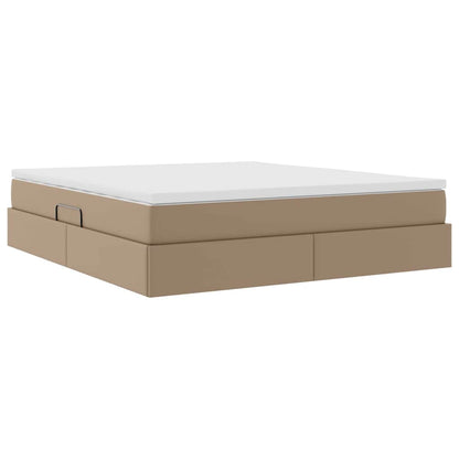 Letto con contenitore e materasso Cappuccino 180 x 200 cm