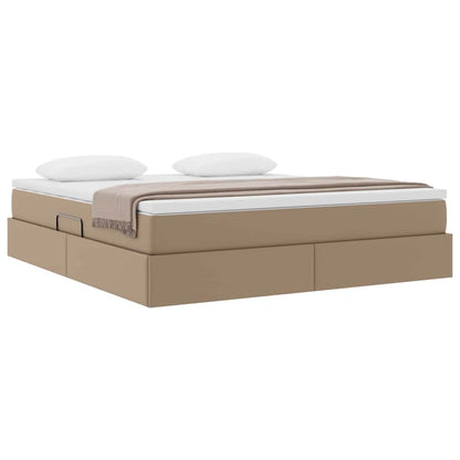Letto con contenitore e materasso Cappuccino 180 x 200 cm