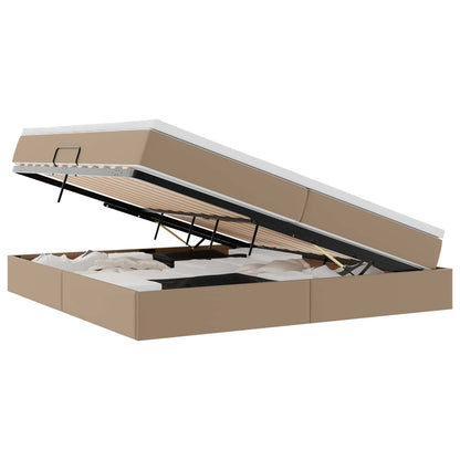 Letto con contenitore e materasso Cappuccino 200 x 200 cm